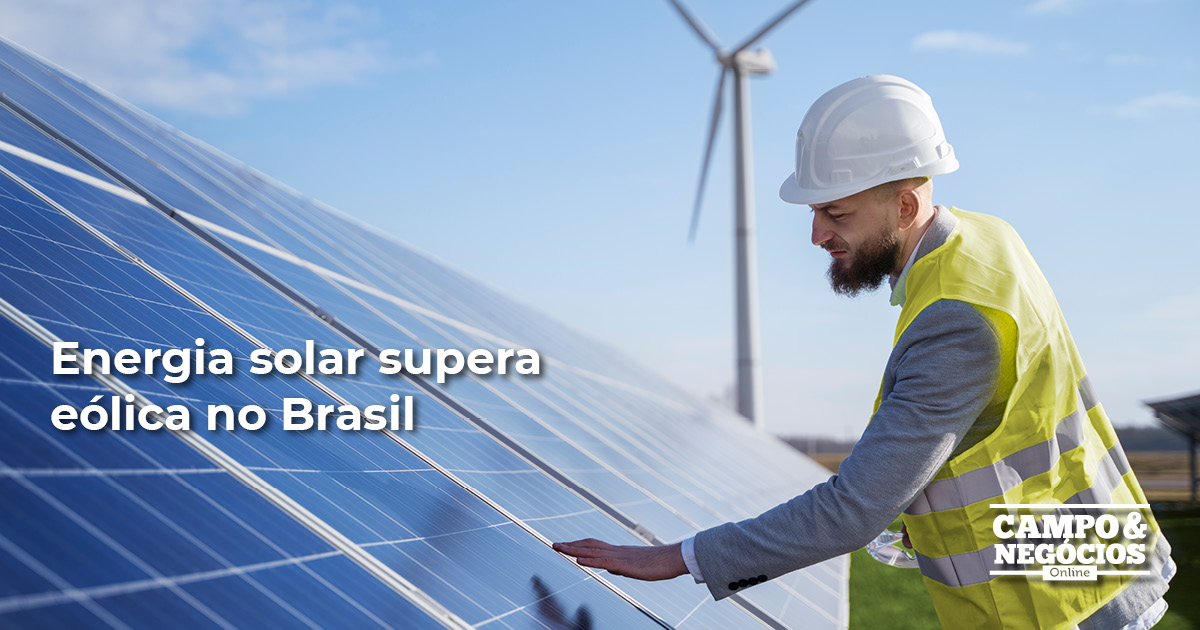 Energia solar supera eólica no Brasil